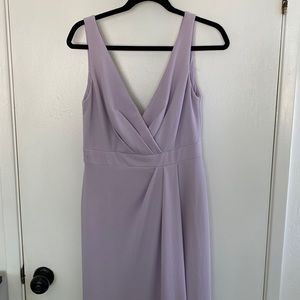 David’s bridal bridesmaid dress iris dress with slit
